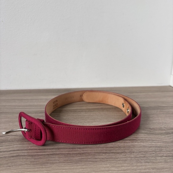 Sara Roka Belt Fabric / Leather Fuchsia Women's Sz 65 Made In Italy❤️ - Picture 6 of 7